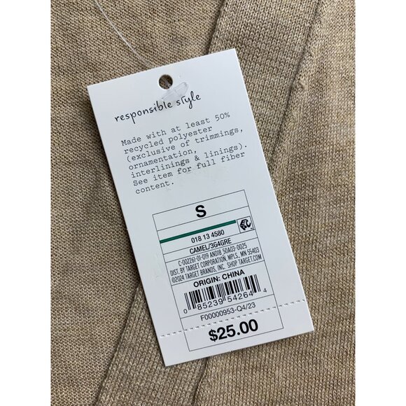 A New Day Womens Camel Color Button-Down Cardigan Sweater Lightweight Size Small - Picture 10 of 11
